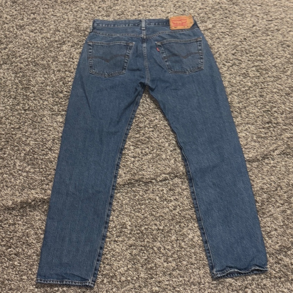 Levi's Men's Straight Blue Jeans - Picture 10 of 12